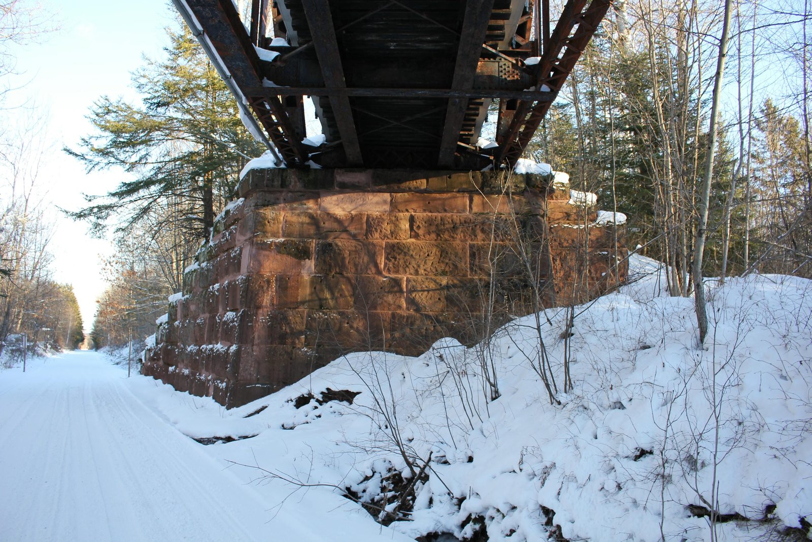 Under bridge